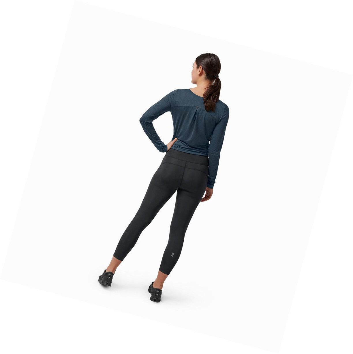 On Tights 7/8 Running Leggings Damen Schwarz | 1078-AEYJR