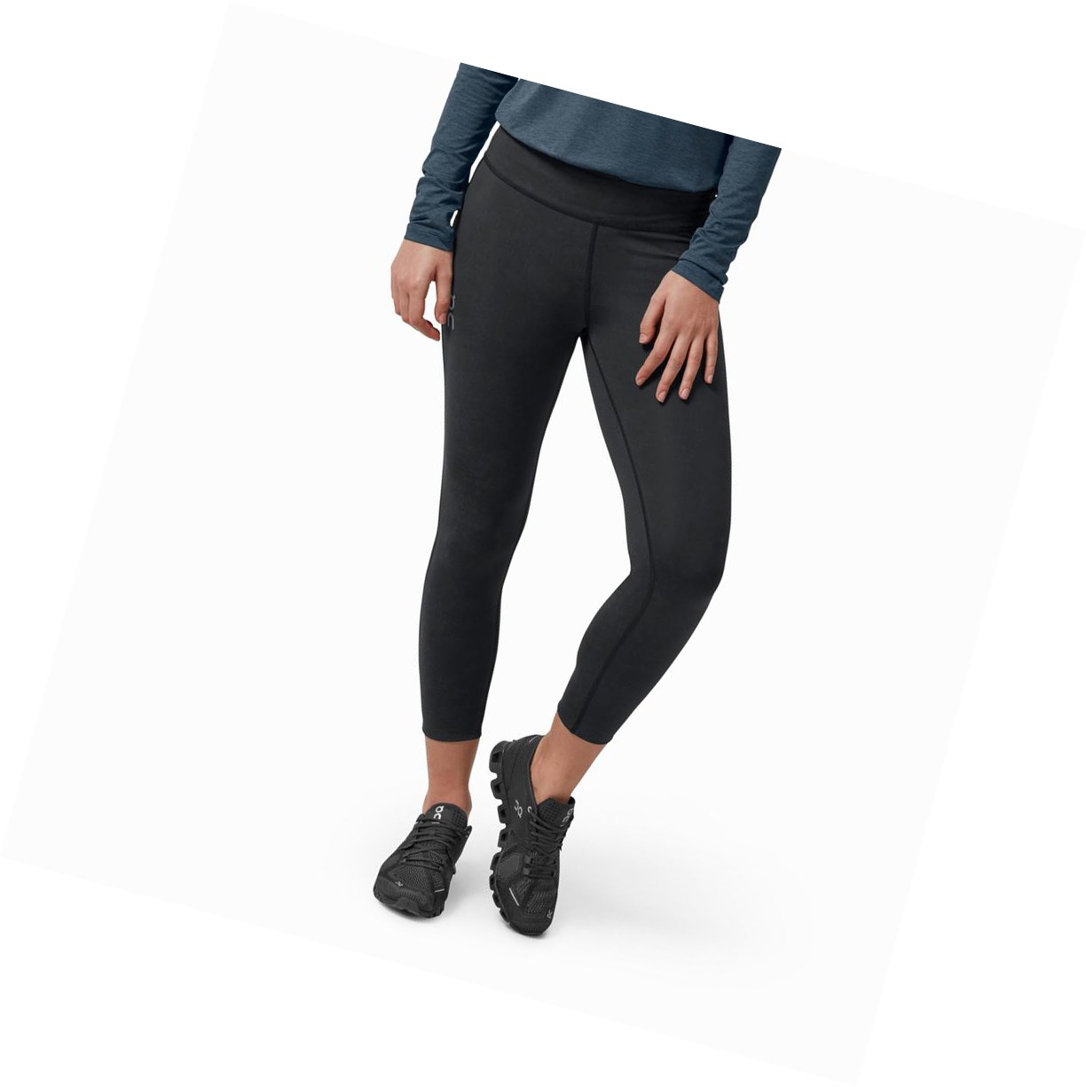 On Tights 7/8 Running Leggings Damen Schwarz | 1078-AEYJR