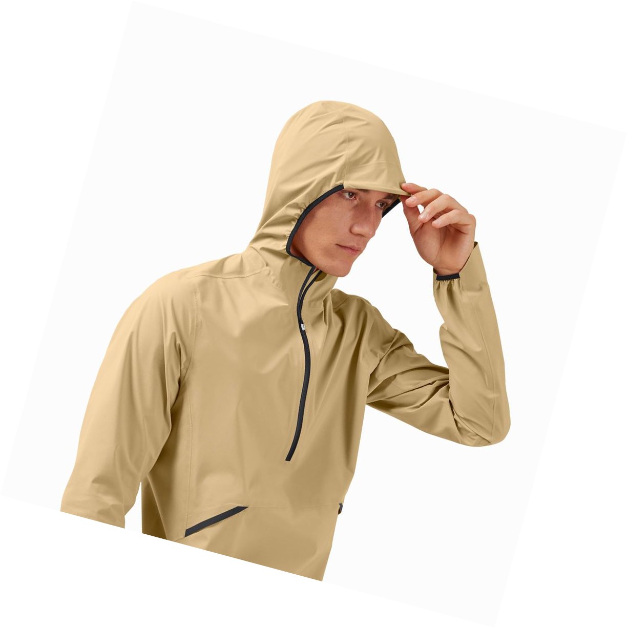 On Wasserdichte Anorak Jacke Herren Braun | 0874-FTBWJ