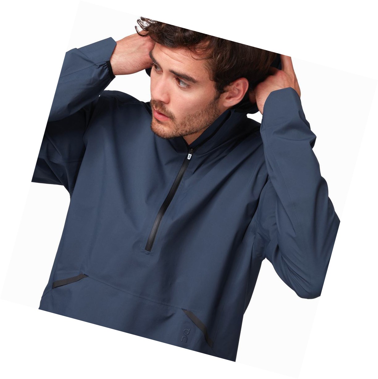 On Wasserdichte Anorak Jacke Herren Navy | 2369-XVIUD