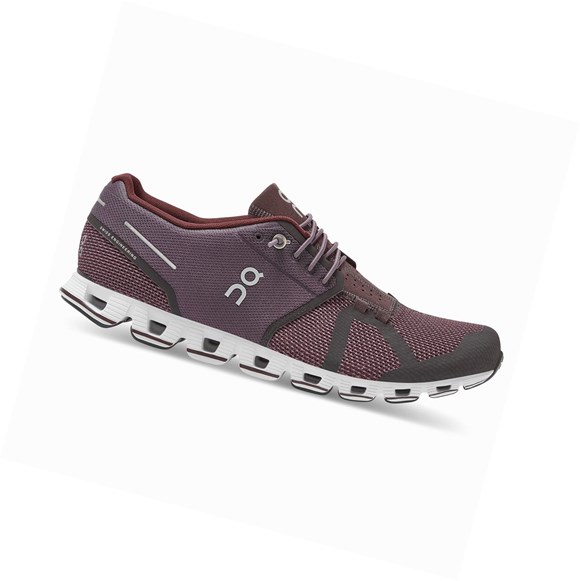 On Cloud Straßenlaufschuhe Herren Rot Lila | 6815-DEFQM