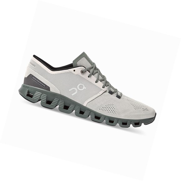 On Cloud X Sportschuhe Herren Khaki Olivgrün | 3857-MYCFI