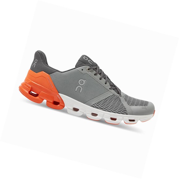 On Cloudflyer Straßenlaufschuhe Herren Grau Orange | 5638-ATSZC