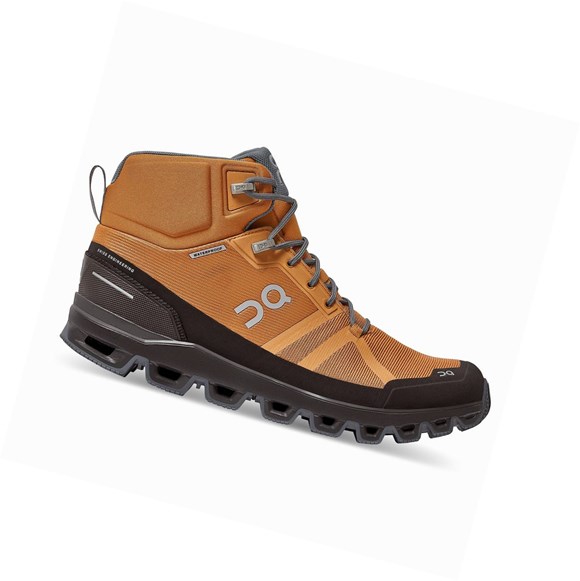 On Cloudrock Wasserdichte Wanderschuhe Herren Braun | 5370-FLKQW