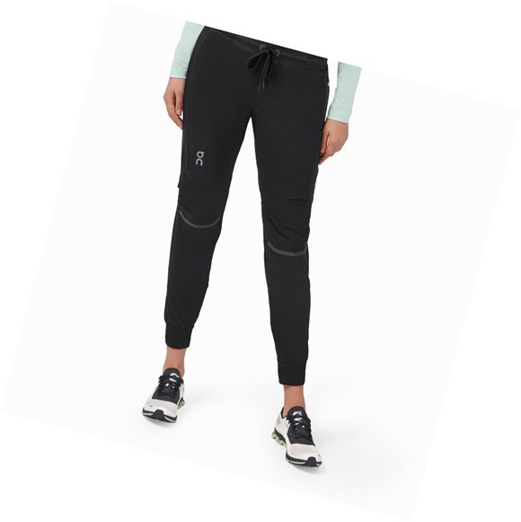 On Lauf Laufhose Damen Schwarz | 2895-VHWXK