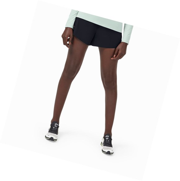 On Lauf Laufshorts Damen Schwarz | 6047-NBYEU