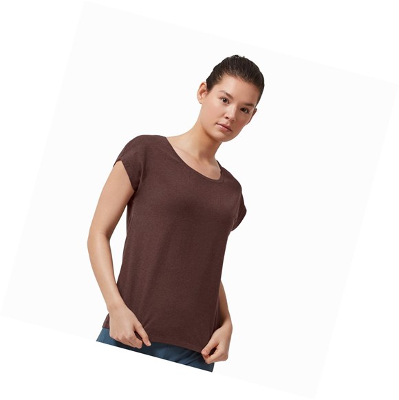 On On-T T-shirts Damen Kaffee | 2840-BDYFR