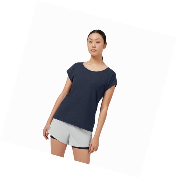 On On-T T-shirts Damen Navy | 6984-FMHLW