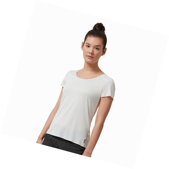 On Performance Long-T T-shirts Damen Beige Weiß | 1356-ZPEUT