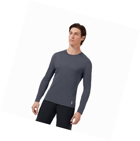 On Performance Long-T T-shirts Herren Dunkel | 9634-WFHVX