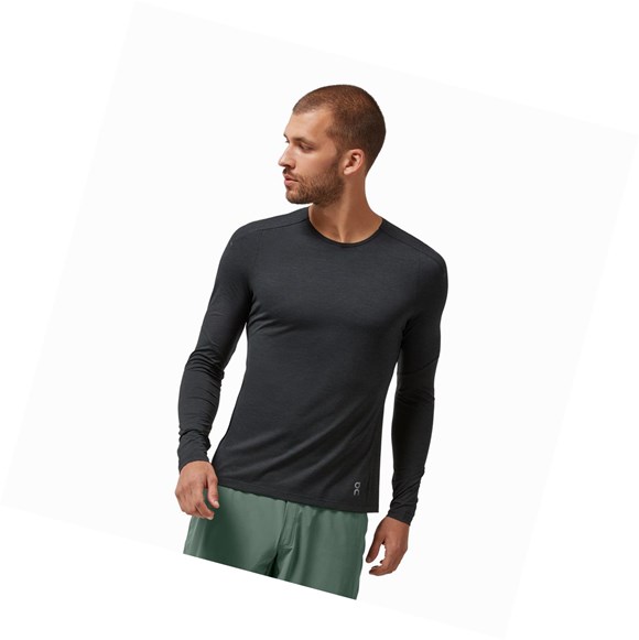 On Performance Long-T T-shirts Herren Schwarz | 9067-LMNSV