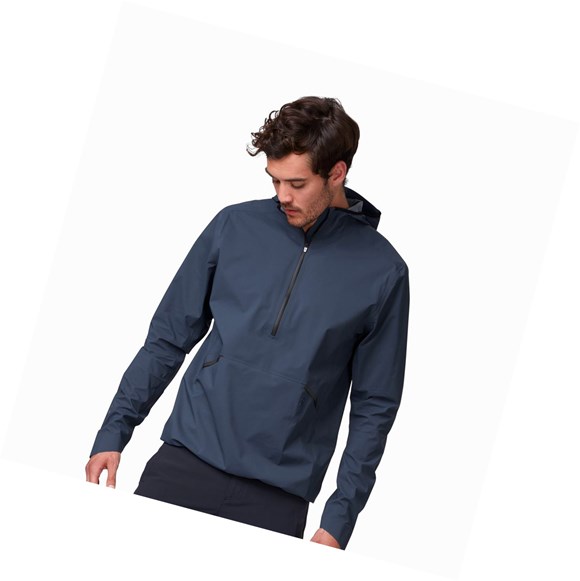 On Wasserdichte Anorak Jacke Herren Navy | 2369-XVIUD