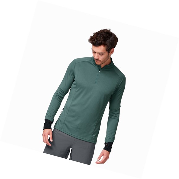 On Weather Laufshirts Herren Olivgrün | 3276-CAROF